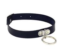 KJBDQQH Gargantilla Punk Spike Choker Necklaces Punk Faux Leather Collar For Women Men Cool Big Rivets Studded Chocker Necklace Goth Style Accessori para Uso Diario(Pure Gold Color)