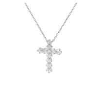 KJBDQQH Gargantilla Punk Stainless Steel Jesus Cross Necklace For Women Men Color Caravaca Angels Crucifix Charm Choker Rapper Jewelry para Uso Diario(N05330P)