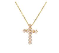 KJBDQQH Gargantilla Punk Stainless Steel Jesus Cross Necklace For Women Men Color Caravaca Angels Crucifix Charm Choker Rapper Jewelry para Uso Diario(N05330G)