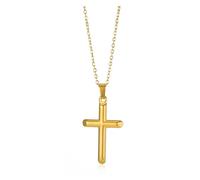 KJBDQQH Gargantilla Punk Stainless Steel Jesus Cross Necklace For Women Men Color Caravaca Angels Crucifix Charm Choker Rapper Jewelry para Uso Diario(N05558G)