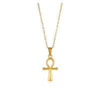 KJBDQQH Gargantilla Punk Stainless Steel Jesus Cross Necklace For Women Men Color Caravaca Angels Crucifix Charm Choker Rapper Jewelry para Uso Diario(N05557G)