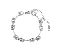 KJBDQQH Gargantilla Punk Stainless Steel Wave Ball Chain Necklace for Women Men Punk Grunge Handmade Jewelry para Uso Diario(Silver Bracelet)