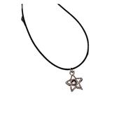 KJBDQQH Gargantilla Punk Star Earrings Silver Color Swirly Star Chokers Celestial Best Friends Celestial Necklaces Pendant Men Women para Uso Diario(Color 01)