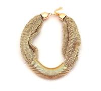 KJBDQQH Gargantilla Punk Women Charm Choker Necklace Chunky Collar Rope Chain Statement Necklaces para Uso Diario(Gold)