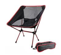 KJBDQQH Silla De Pesca Silla Portátil con Respaldo Perezoso, Silla Plegable De Aleación De Aluminio Ligera De Alta Gama, Silla con Forma De Luna For Exteriores, Silla Plegable For Acampar(Red)