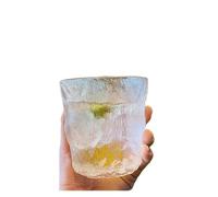 KJBDQQH Vasos De Cristal Taza De Cristal Glaciar For Desayuno, Sencilla Burbujas For Zumo Leche, Gruesa Resistente Al Calor Gran Valor Y Capacidad, Estilo Simple para lavavajillas(Short)