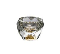 KJBDQQH Vasos De Cristal Vasos de cristal 50ML, diseño facetado for whisky, té negro, vaso doble fondo, 1 ud para lavavajillas(Gold)