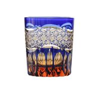 KJBDQQH Vasos De Cristal Vasos de whisky colores cortados a mano for limpiar vidrio antiguo, artículos barra cristal grabados para lavavajillas(Color 6)