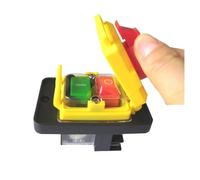 KJD12-14 Interruptor de botón pulsador de liberación sin voltios, 250V, 6 pines, arranque y parada, común for máquinas de carpintería y metalistería