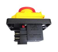 KJD12 Electromagnetic Waterproof Pushbutton Switches for Lathes with Emergency Stop Cover 4Pins 16A