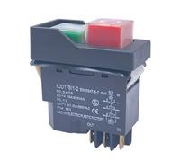 KJD17 6 Pins Electromagnetic Start Push Button Switches 18A AC220V IP55 Waterproof Equipment Switch Easy Install IINKUEYK