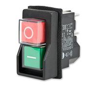 KJD17 Interruptor electromagnético, AC250V 16A Botón pulsador impermeable magnético de seguridad, Interruptor de seguridad, Interruptor de botón pulsador, Arrancador magnético para herramientas
