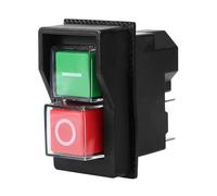 KJD17 Sicherheitsschalter 220V Maschinenenschalter 230V Ein Ausschalter 220V Wasserdichter Magnetschalter 4 Pin AC 250V 16A Drucktastenschalter Magnetstarter Start-Stop-Schalterter.