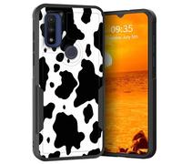 KJFHDJFDH Funda para Moto G Pure / Moto G Power 2022, doble capa híbrida resistente, resistente a prueba de golpes, policarbonato duro + funda protectora de silicona suave para Motorola Moto G Power 2022, estampado de vaca