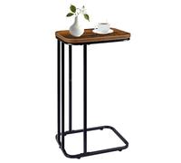 KJGKK Mesa auxiliar en forma de C, mesa auxiliar pequeña de 27 pulgadas de alto para sofá y cama, mesa de sofá que se desliza debajo, mesa alta con bandeja de TV para sala de estar, dormitorio,