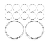 KJHBV 100 Anillos Partidos de Acero Inoxidable para Llaveros, Resistentes y Anticorrosivos, Diámetro 10mm, Ideales para Manualidades y Proyectos Escolares