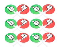 KJHBV 12 Paletas de Votación No para Interacción Aula, Diseño Reversible, Tamaño Portátil y Plástico Resistente para Comunicación Docente Eficaz