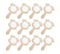 KJHBV 12 Piezas de Espejos Infantiles sin Terminar de Madera y Vidrio para Manualidades DIY, Delicados y Prácticos Accesorios Tocador