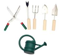 KJHBV 1juego Herramientas de Jardinería Miniatura Conjunto Compacto con Pala y Tijera para Huerto y Jardín Accesorios Decorativos para Casas de Muñecas y Paisajismo Miniatura