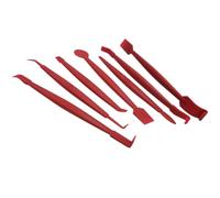 KJHBV 1juego Kit de Herramientas para Coche Juego de Raspadores de Vinilo para Tintado de Ventanas Cortador de Film y Espátula para Eliminar Burbujas Resistente y Portátil Color Rojo