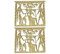KJHBV 2 Piezas Alfiler Retro Egipcio Diseño Templo Antiguo Acabado Mate Dorado Accesorio Decorativo Ligero y Moderno para Mujer para Eventos Diarios y Profesionales