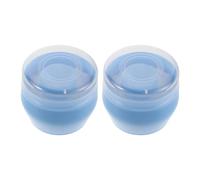KJHBV 2 Piezas Dispensador de Polvos de Viaje Contenedor de Polvo con Borla Plástico y Borla de Lint Rellenable Aplicación Suave para Bebés Guardería y Bolso de Pañales Azul