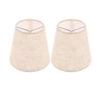 KJHBV 2 Piezas Pantalla de Tela de Lino Beige para Lámpara Pequeña Diseño Artesanal, Fácil Instalación y Efecto de Luz Suave para Espacios Modernos y Salones