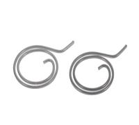 KJHBV 2 Piezas Resorte Circular de Regreso para Manija de Puerta y Cerradura Empotrada, Hierro Negro, Tamaño 4.20x2.80x0.20cm, Funcionamiento Suave para Oficina y Hogar
