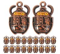 KJHBV 20 Piezas de Colgantes Egipcios de Escarabajo Antiguo de Aleación para Hacer Joyas, Estilo Único y Chic, Ideales para Pendientes y Decoración de Disfraces