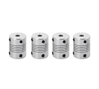 KJHBV 4 Acoplamientos de Eje Flexibles Ajuste Firme sin Dañar el Eje de Aleación de Aluminio para Motor Paso a Paso y Servo Compatibles Máquinas Cnc Pequeñas