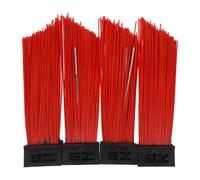 KJHBV 4 Piezas Cabezal de Escoba Escoba de Barrido Pp y Acero Rojo para Vehículo Barredora Limpieza de Calles y Exteriores