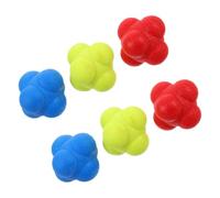 KJHBV 6 Balones Mejoran Reflejos y Coordinación de Reacción Elásticas Hexagonales Ideales para Adultos para Entrenamiento Deportivo y Fitness