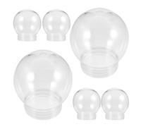 KJHBV 6 Globos Transparentes de Plástico Pet de 300 Ml para Manualidades Diy, Fáciles de Usar con Tapa de Rosca para Adornos Festivos
