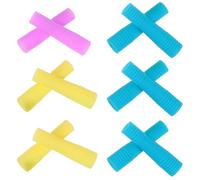 KJHBV 6 Pares de Cubiertas Agarre Cómodo de Silicona Antideslizantes Color Aleatorio para Mango de Tijeras Cortadoras de Cutículas para Uso Profesional Casa