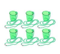 KJHBV 6 Vasos Collar de Cuentas de Plástico Verde para Despedida de Soltera, Accesorios Festivos Reutilizables que Mejoran el Ambiente en Eventos Temáticos Estilo Varios estilos