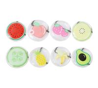KJHBV 8 Compresas Frías Redondas para Ojos Patrón de Frutas Adorables, Gel de Pvc para Terapia Fría y Efecto Refrescante en Casa o Hotel