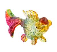 KJHBV Adorno de Carpa de Cristal Hecho a Mano para Decoración de Escritorio y Estanterías, Figura Pequeña Que Aporta Prosperidad y Elegancia Japonesa