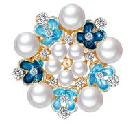 KJHBV Adorno Floral para Mujer con Perlas y Pedrería Adorno Elegante para Vestido de Boda y Fiesta Accesorio Decorativo para Ropa Femenina para Banquetes y Eventos Especiales