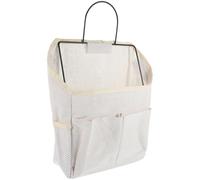 KJHBV Bolsa de Almacenamiento Colgante Beige 2piezas para Puerta y Pared, Organizador Ligero de Tela Canvas y Hierro, Adecuado para Dormitorio y Cocina