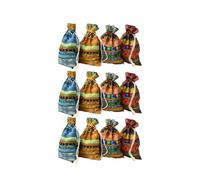 KJHBV Bolsas de Algodón Cordón Estilo Étnico Retro Tamaño 15x20 Cm 12 Paquete de 12 Unidades Vacías para Obsequio y Embalaje en Bodas