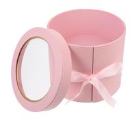 KJHBV Caja de Obsequio Floral Redonda Doble Capa Diseño Giratorio, Contenedor Decorativo para Flores, Adecuada para Eventos y Celebraciones, 1 Unidad