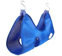 KJHBV Cama Colgante Transpirable para Mascotas, Hamaca Suspendida Azul para Gatos y Perros, Soporte Reforzado Hebilla Metálica para Corte de Uñas y Cuidado, Cama Elevada Portátil
