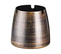 KJHBV Cenicero de Metal Retro para Obsequio y Colección Personal, Función para Sostener Ceniza de Cigarrillo y Decoración, Color Café Elegante y Diseño Delicado