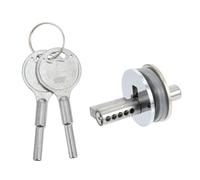 KJHBV Cerradura para Puerta Corrediza de Cristal Segura con Llaves, Aleación de Zinc y Hierro, Simple de Operar para Vitrinas y Gabinetes de Joyería