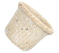KJHBV Cesta tejida para papelera, cesto de basura tejido, cesta para guardar artículos diversos, estilo natural, reutilizable, para oficina o dormitorio