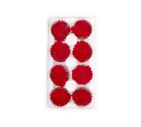 KJHBV Clavel Eterno Rojo de 4-5 Cm en Paquete de 8 Piezas, Flor Seca Romántica y Segura Día Madre, Obsequio Original y Duradero