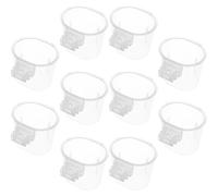 KJHBV Comedero para Pájaros Pequeños 10 Piezas Plástico Durable Contenedor de Alimentos para Jaula Gancho para Loros y Periquitos Uso en Jaulas