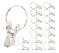 KJHBV con Anillas Metálicas para Colgar Cortinas de Hierro 50 Clips Fáciles de Usar y de Instalar para Cortinas de Ducha y Puertas