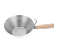 KJHBV Cubeta de Barro Resistente con Mango de Madera y Bordes Recortados para Paneles de Yeso, Pala para Cemento y Herramientas de Construcción Eficientes