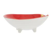 KJHBV Cuenco de Cerámica con Forma de Fruto Rojo, Tazón para Desayuno y Snacks, Diseño Adorable y Superficie Lisa, Fácil de Limpiar